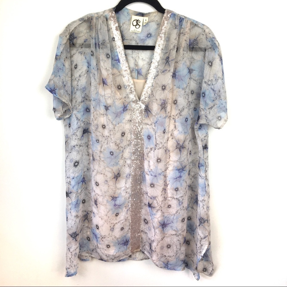 Anthropologie One September Anthro Lyla Floral Blouse Tank Sz S